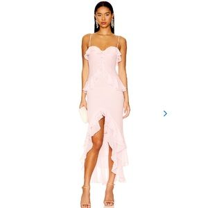 Lovers + Friends Melissa Gown in Baby Pink NWT Size M